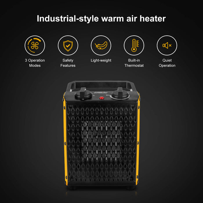 London Sunshine Electric Portable Heater with Steel Body and Thermostat (1500-Watt)
