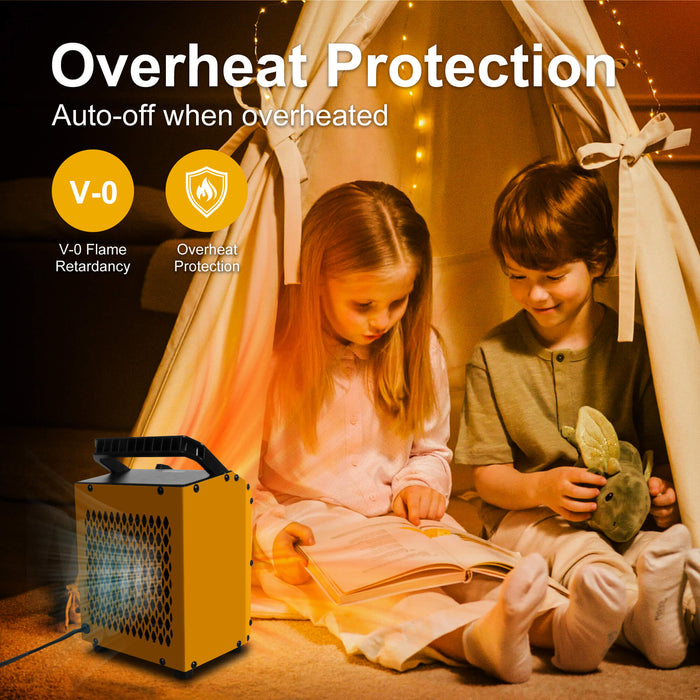 London Sunshine Electric Portable Heater with Steel Body and Thermostat (1500-Watt)