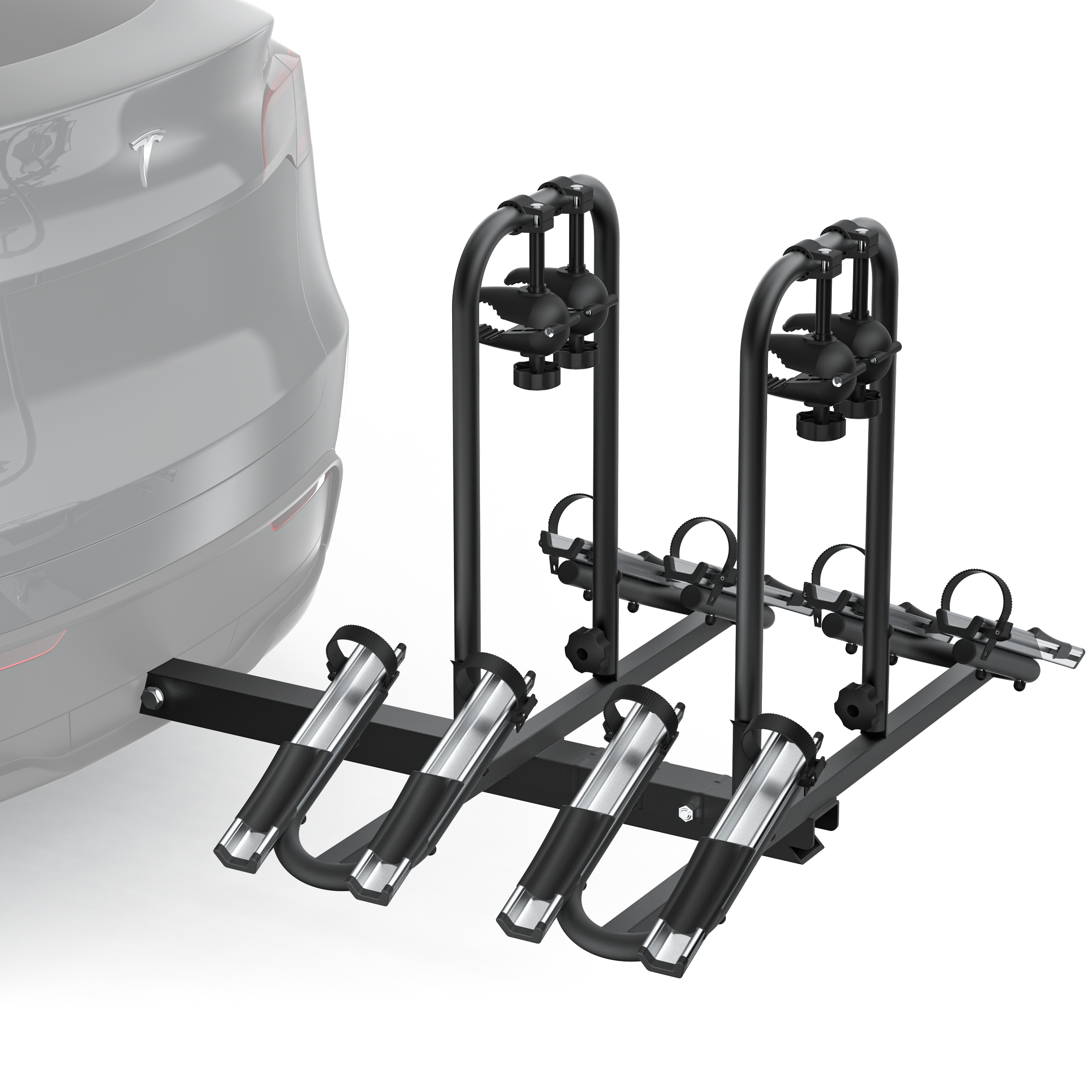 CMC Premium Hitch Rack Carrier，Holds 2, 3, or 4 Bikes Safely - Fits All Standard 2
