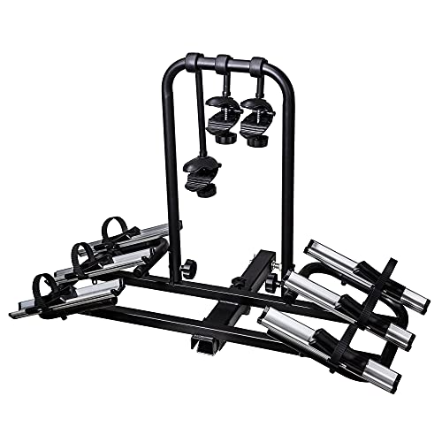 CMC Premium Hitch Rack Carrier，Holds 2, 3, or 4 Bikes Safely - Fits All Standard 2